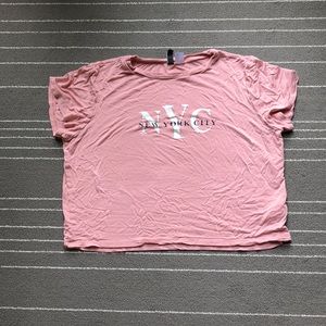 Pink wide tee